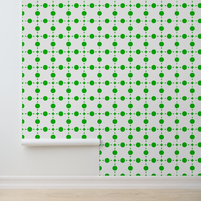 Papel Pintado Puntos de Polka Verde, Patrón De Punto De Polka, P (Solicitud)