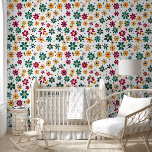 Papel Pintado Puntos florales caprichosos