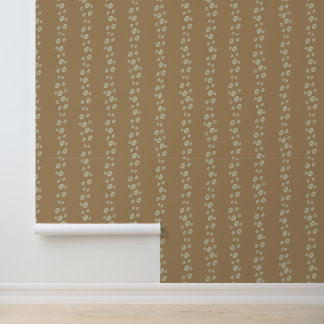 Papel Pintado Puntos Marrones de Camello Rayas - Vibraciones Boh