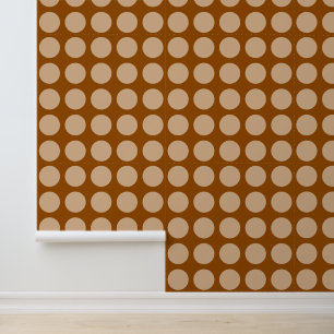 Papel Pintado Puntos minimalistas con color marrón