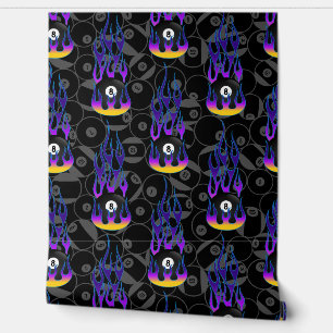 Papel Pintado Purple Eight Ball