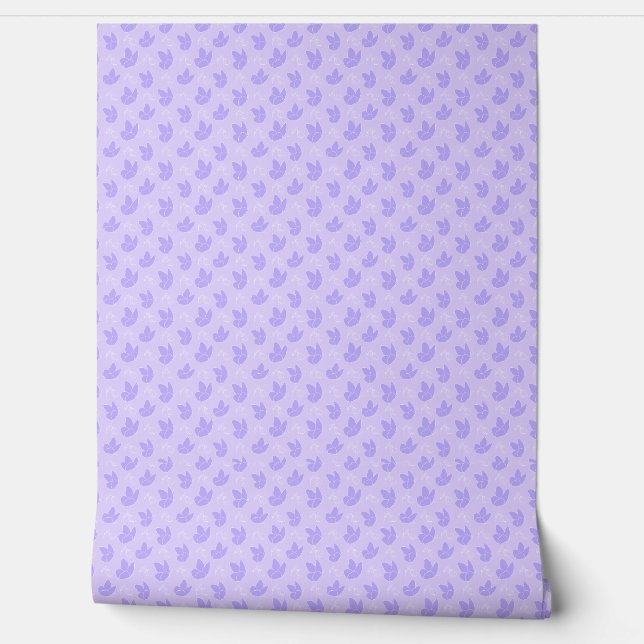 Papel Pintado Purple Floral Wallpaper (Desenrollar)