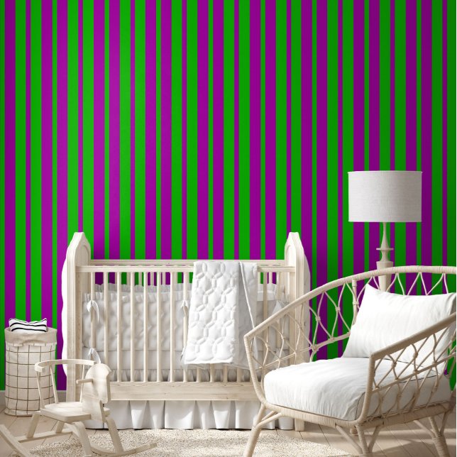 Papel Pintado Purple Green Stylish Stripes Pattern Design  (Subido por el creador)