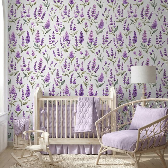 Papel Pintado Purple Sage Green Lavender Flowers (Subido por el creador)