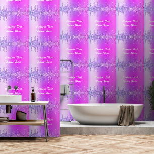 Papel Pintado Purpura Neon Rosa con Brillo Texto P