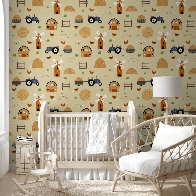 Papel Pintado Quaint Country Farmland Children Bedroom (Niños)