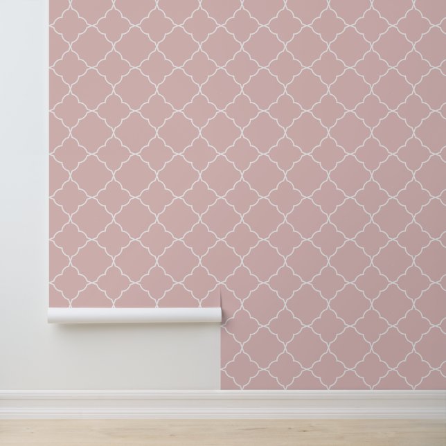 Papel Pintado Quatrefoil rosa para bebé de 9 años para Chicas (Solicitud)