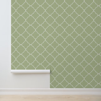 Papel Pintado Quatrefoil verde claro moderno de moda