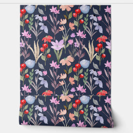 Papel Pintado Radiant Tropical Flowers–Bright Floral Art Pattern