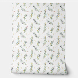 Papel Pintado Rama de olivo botánica mediterránea