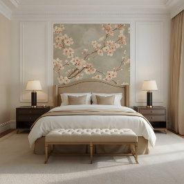 Papel Pintado Rama de Sakura Flor de Cerezo Vintage