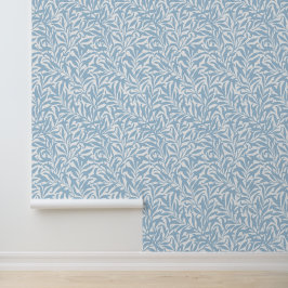 Papel Pintado Rama de sauce azul cielo y blanco