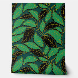 Papel Pintado Ramas de líneas curvas deja G622 negro