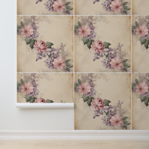 Papel Pintado Ramo Floral Vintage Atemporal