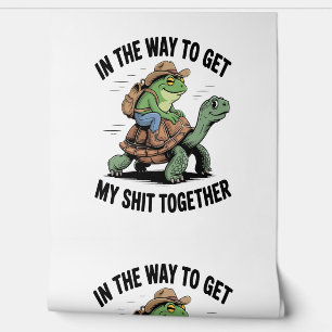 Papel Pintado Rana con tortuga de Gorra