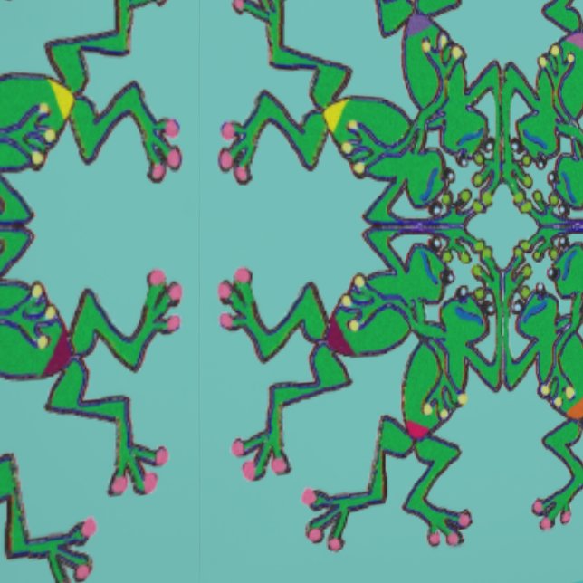 Papel Pintado Ranas teniendo niños divertidos papel tapiz de bañ (Costura)