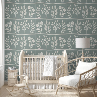 Papel Pintado Rapsodia Botánica Silueta Floral Bonita Botánica
