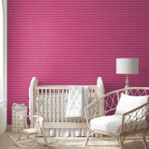 Papel Pintado Raya Zig Zag Rosa Moderna