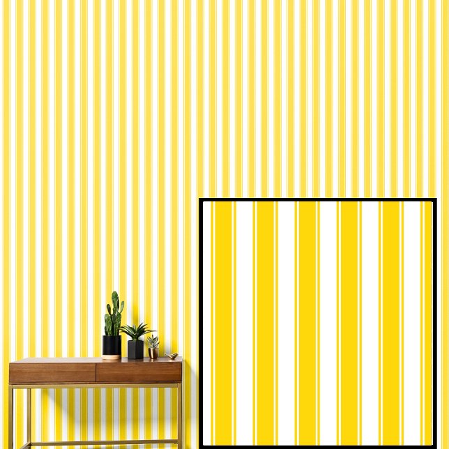 Papel Pintado Rayas amarillas y blancas (Subido por el creador)