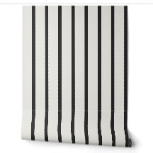 Rayas Anchas de Ticking de Granja en Blanco y Negr