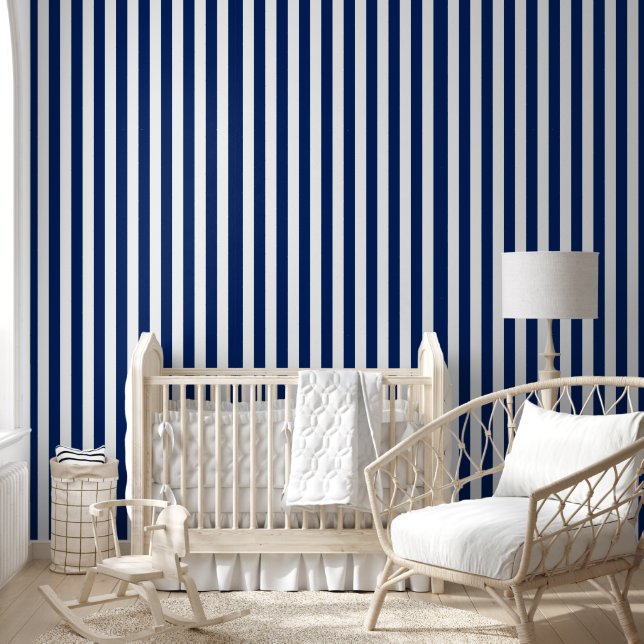 Papel Pintado Rayas Azules (Niños)