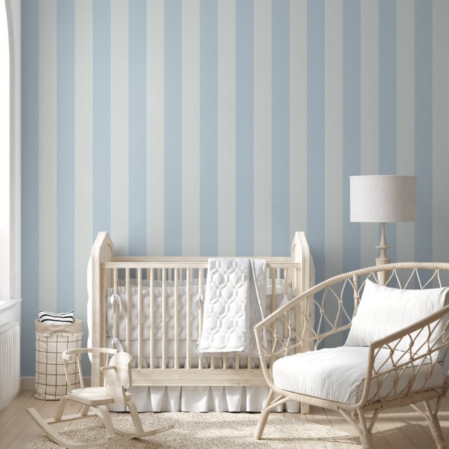 Papel Pintado Rayas Azules Claras (Niños)