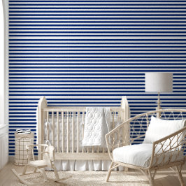 Papel Pintado Rayas Azules y Blancas