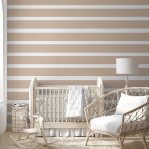 Papel Pintado Rayas blancas de marfil lisonjas de bebé
