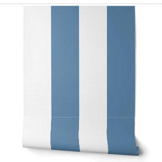 Papel Pintado Rayas Cabana Azul Polvoriento Extragrandes