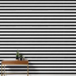 Papel Pintado Rayas Clásicas de Negro y Blanco