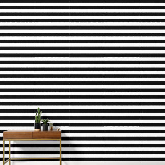 Papel Pintado Rayas Clásicas de Negro y Blanco