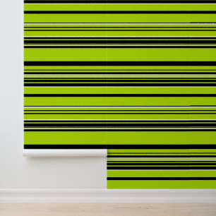 Papel Pintado Rayas complejas - Verde animado