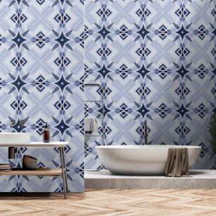 Papel Pintado Rayas de armonía azul y gris