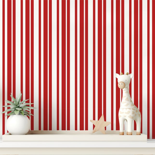 Papel Pintado Rayas de caramelo rojas y blancas (Subido por el creador)
