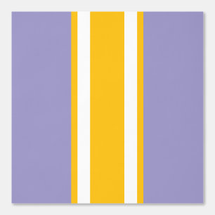 Papel Pintado Rayas de carreras elegantes púrpura dorado naranja