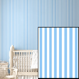 Papel Pintado Rayas de líneas azules claras y medias