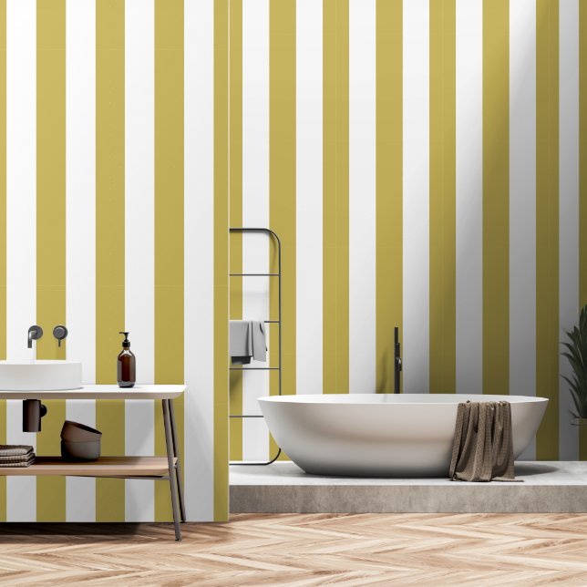 Papel Pintado Rayas doradas (Baño)