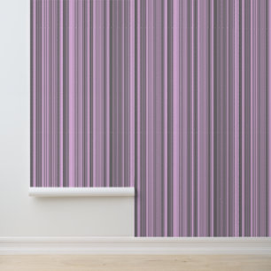 Papel Pintado Rayas grises moradas