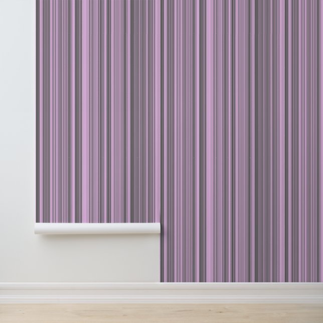 Papel Pintado Rayas grises moradas (Solicitud)