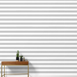 Papel Pintado Rayas horizontales anchas grises y blancas
