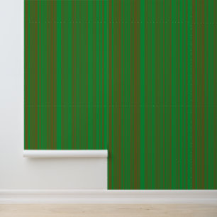 Papel Pintado Rayas marrones verdes