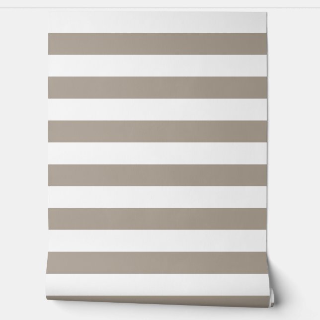 Papel Pintado Rayas Modernas Taupe (Desenrollar)