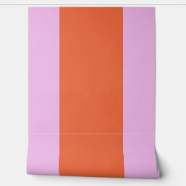 Papel Pintado Rayas naranjas y rosadas