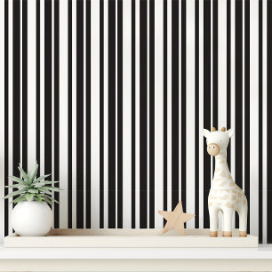 Papel Pintado Rayas Negras y Blancas