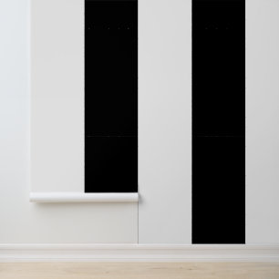Papel Pintado Rayas Negras y Blancas Verticales Anchas