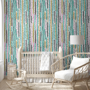 Papel Pintado Rayas punteadas caprichosas