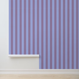 Papel Pintado Rayas regulares de moda en azul suave y violeta