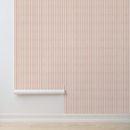 Papel Pintado Rayas Rosa Suave