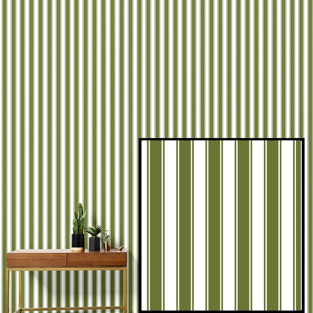 Papel Pintado Rayas verdes y blancas de oliva (Subido por el creador)