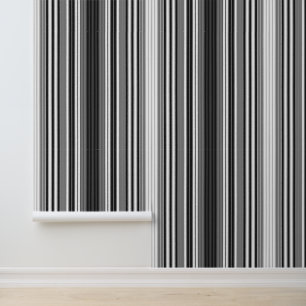 Papel Pintado Rayas verticales delgadas franjas modernas en blan